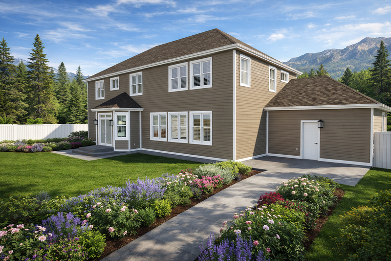 Architectural House Design - Exterior - Rear Elevation 2 for Traditional House Plan #1060-444 - 4 bed, 3.5 bath