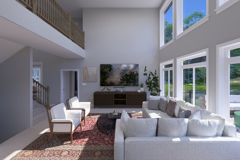 Architectural House Design - Interior - Family Room 1 for Craftsman House Plan #1060-246 - 5 bed, 3.5 bath
