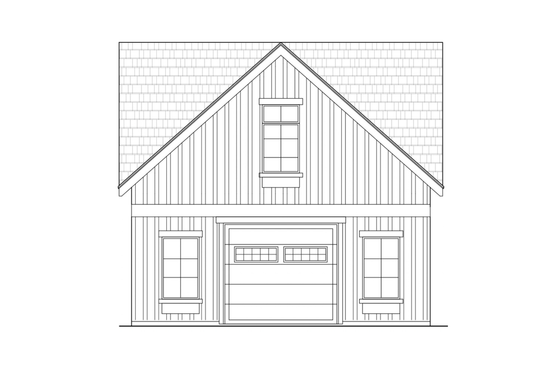 Exterior - Rear Elevation for Farmhouse House Plan #1108-3 - 1 bed, 1 bath
