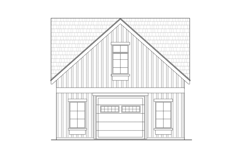 Dream House Plan - Exterior - Rear Elevation for Farmhouse House Plan #1108-3 - 1 bed, 1 bath
