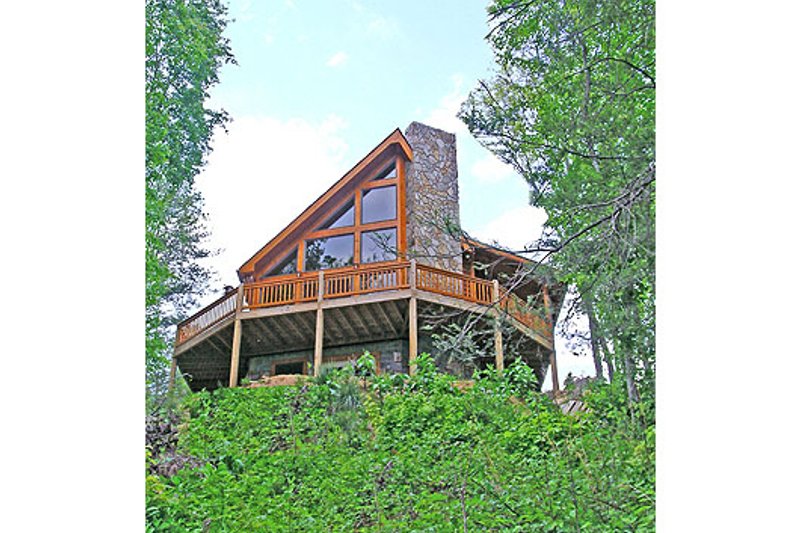 House Blueprint - Exterior - Rear Elevation for Log House Plan #456-3 - 3 bed, 2 bath
