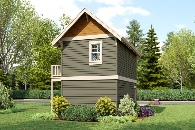 House Plan Design - Exterior - Front Elevation 3 for Cottage House Plan #48-1092 - 1 bed, 1 bath