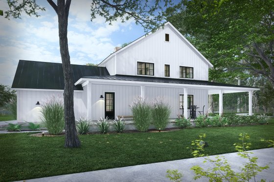 Exterior - Other Elevation 5 for Farmhouse House Plan #120-295 - 4 bed, 3 bath