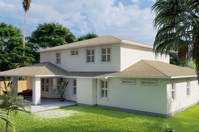 Home Plan - Exterior - Rear Elevation 1 for Mediterranean House Plan #1060-29 - 5 bed, 3.5 bath