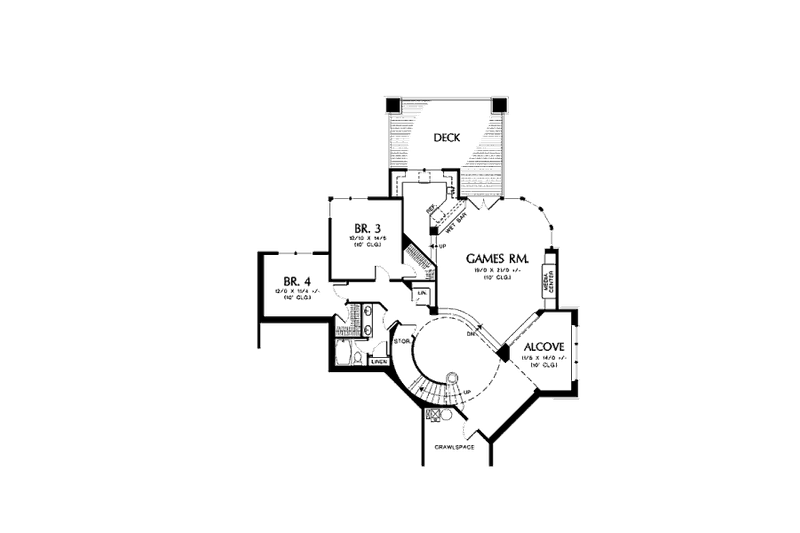 Home Plan - Floor Plan - Lower Floor for Craftsman House Plan #48-354 - 4 bed, 3.5 bath