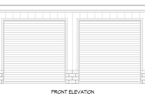 Exterior - Front Elevation 3 for Modern House Plan #932-770, 0 bath