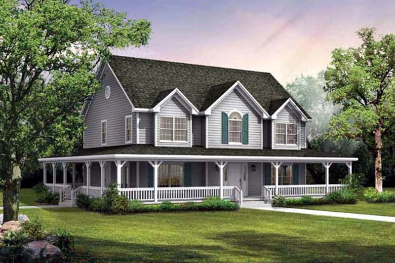 Architectural House Design - Country Exterior - Front Elevation Plan #72-222