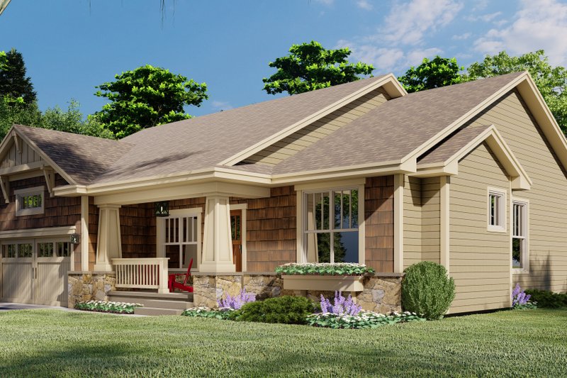 House Plan Design - Exterior - Front Elevation 5 for Craftsman House Plan #51-1175 - 3 bed, 2 bath