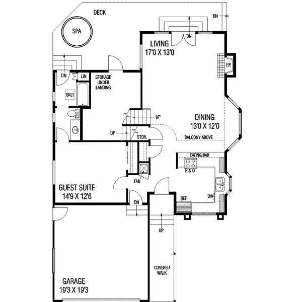 Architectural House Design - Floor Plan - Main Floor Plan #60-511