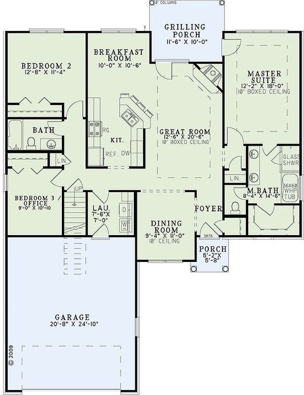 Traditional Floor Plan - Main Floor Plan #17-2454