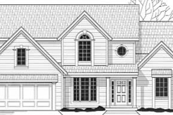 Exterior - Front Elevation for Traditional House Plan #67-540 - 4 bed, 3.5 bath