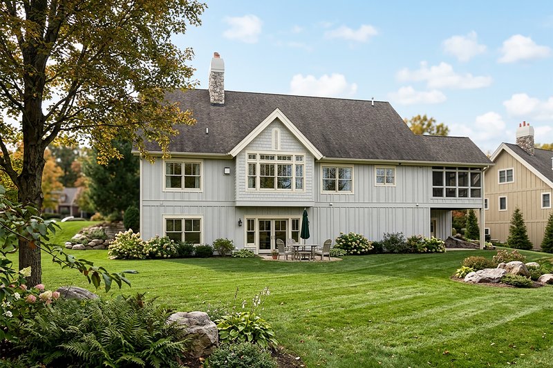 Home Plan - Exterior - Rear Elevation for European House Plan #928-153 - 3 bed, 2.5 bath