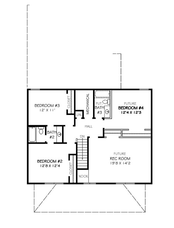 Craftsman Floor Plan - Upper Floor Plan #424-210