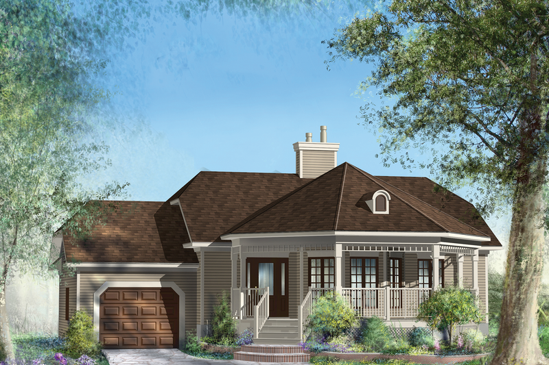 Country Style House Plan - 2 Beds 1 Baths 1146 Sq/Ft Plan #25-4652
