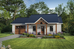 Country Exterior - Front Elevation Plan #21-490