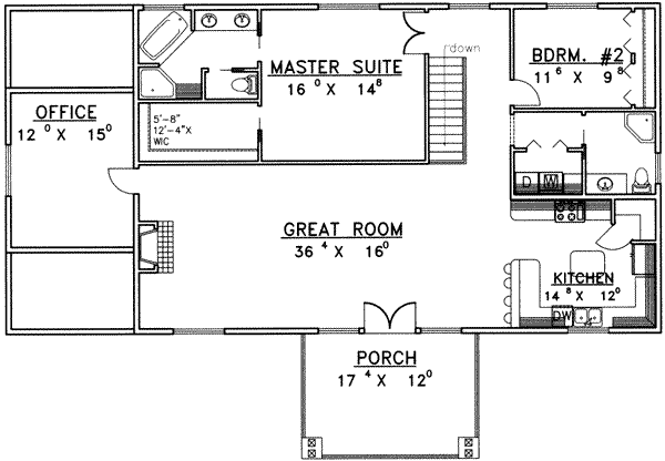 Traditional Floor Plan - Main Floor Plan #117-304
