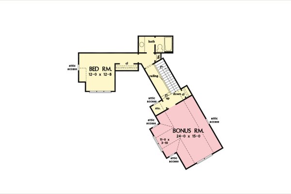 House Blueprint - Craftsman Floor Plan - Upper Floor Plan #929-1163