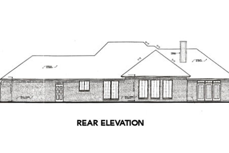 Home Plan - Exterior - Rear Elevation for European House Plan #310-309 - 3 bed, 2.5 bath