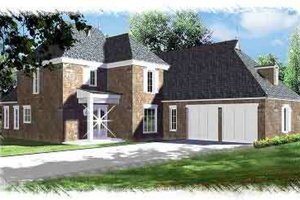 House Blueprint - European Exterior - Front Elevation Plan #15-272