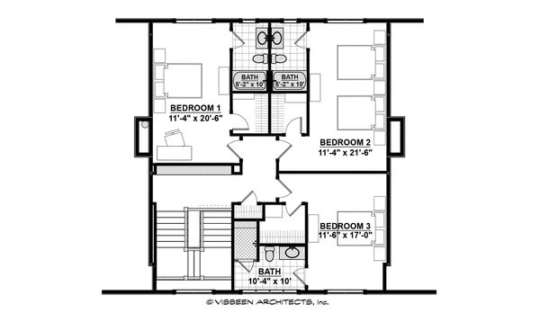 House Plan Design - Country Floor Plan - Upper Floor Plan #928-12