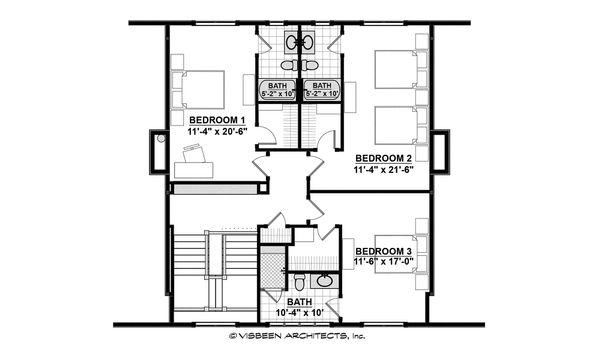 Country Floor Plan - Upper Floor Plan #928-12