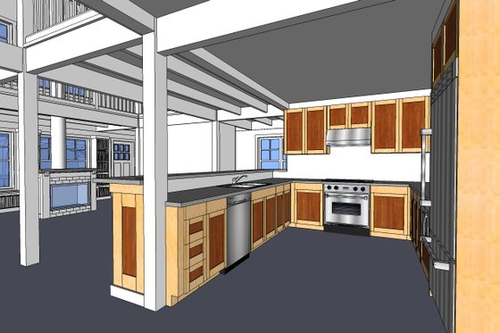 Exterior - Other Elevation 5 for Bungalow House Plan #528-2 - 3 bed, 2.5 bath