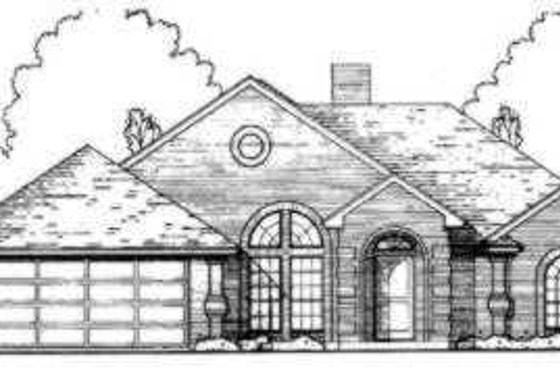 Exterior - Front Elevation for European House Plan #40-315 - 3 bed, 2 bath