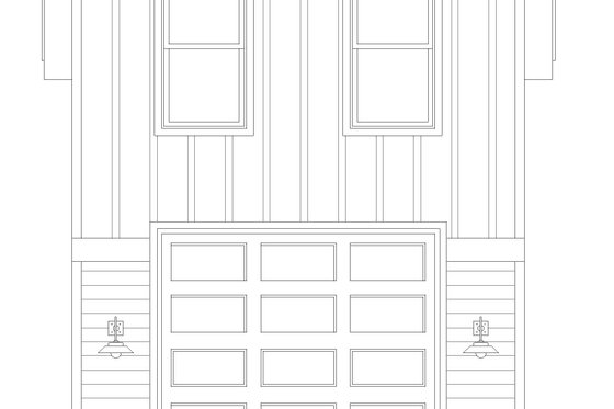 Exterior - Front Elevation 3 for Contemporary House Plan #932-520, 0 bath