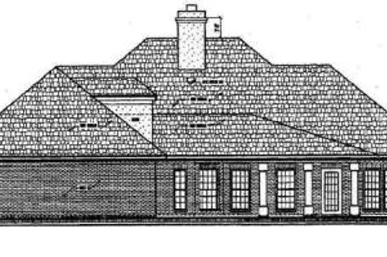 Exterior - Rear Elevation for Traditional House Plan #45-219 - 3 bed, 2 bath