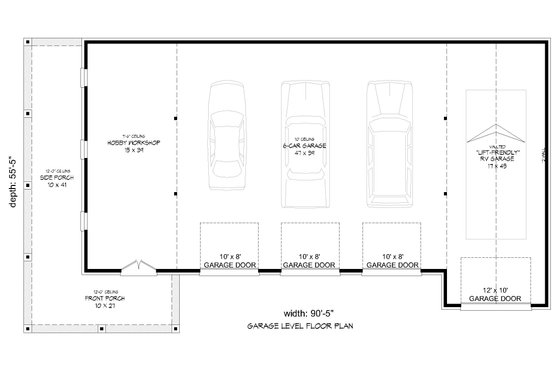 Floor Plan - Main Floor for Country House Plan #932-211, 0 bath
