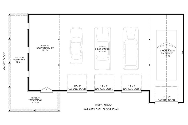 House Design - Floor Plan - Main Floor for Country House Plan #932-211, 0 bath