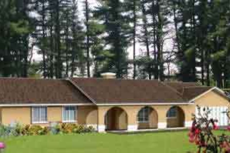 House Plan Design - Adobe / Southwestern Exterior - Front Elevation Plan #1-773