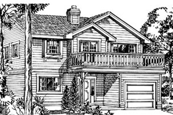 Exterior - Front Elevation for Traditional House Plan #47-143 - 3 bed, 1.5 bath