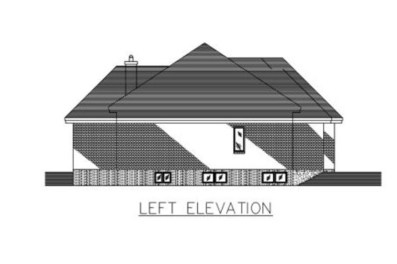 Exterior - Other Elevation 1 for Southern House Plan #138-233 - 2 bed, 1 bath