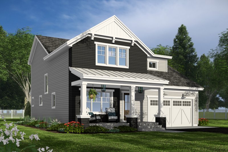 Architectural House Design - Exterior - Front Elevation 6 for Craftsman House Plan #51-1356 - 3 bed, 2.5 bath