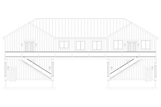 Exterior - Rear Elevation 2 for Barndominium House Plan #1060-424 - 3 bed, 2.5 bath