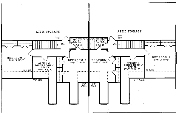 Southern Floor Plan - Upper Floor Plan #17-2030