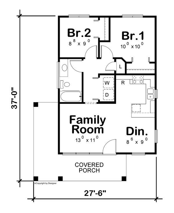 Modern Floor Plan - Main Floor Plan #20-2536