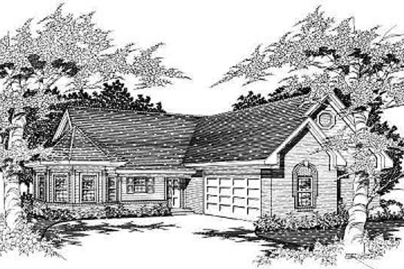 Traditional Style House Plan - 3 Beds 2 Baths 1344 Sq/Ft Plan #329-168