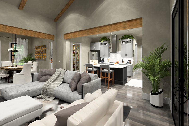 House Design - Interior - Family Room 2 for Cottage House Plan #120-286 - 3 bed, 2.5 bath