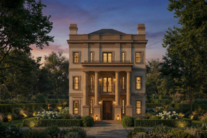 Exterior - Front Elevation 6 for Classical House Plan #119-343 - 4 bed, 3.5 bath