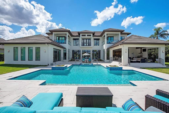 Exterior - Rear Elevation for Contemporary House Plan #548-26 - 4 bed, 5 bath