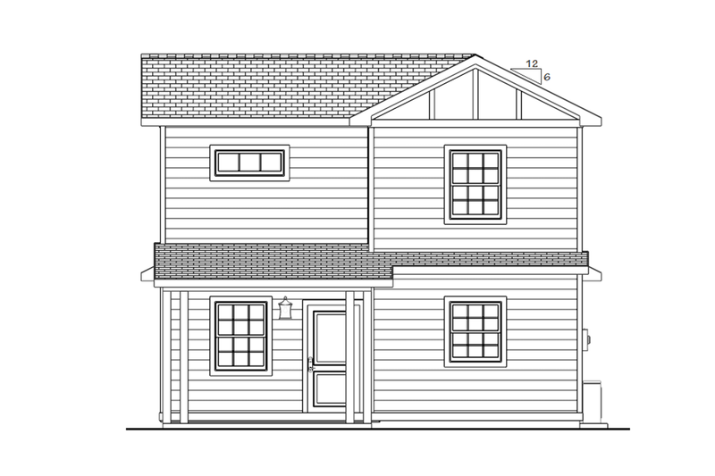 House Design - Exterior - Front Elevation 3 for Contemporary House Plan #1099-16 - 2 bed, 2 bath