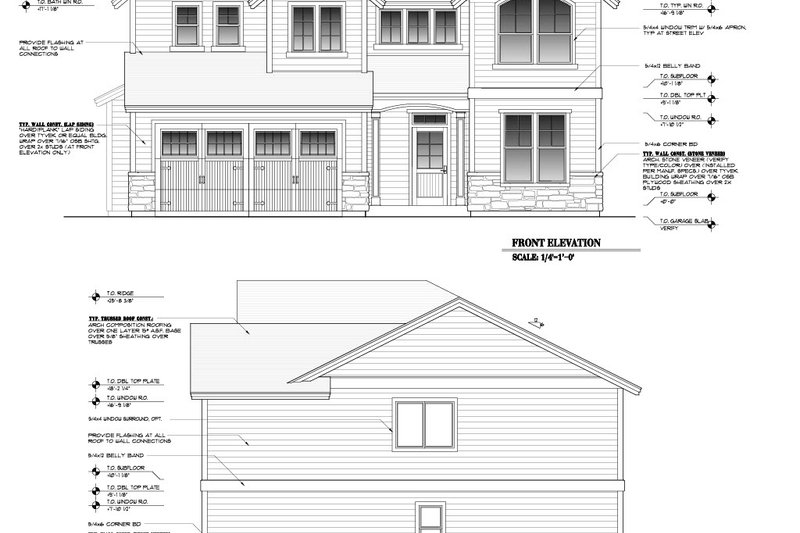 Architectural House Design - Exterior - Other Elevation for Craftsman House Plan #53-516 - 4 bed, 2.5 bath