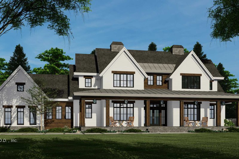 House Blueprint - Exterior - Front Elevation 4 for Farmhouse House Plan #51-1451 - 5 bed, 3.5 bath