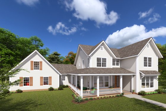 Exterior - Other Elevation for Farmhouse House Plan #513-2221 - 3 bed, 3.5 bath
