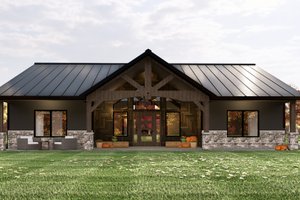 Ranch Exterior - Front Elevation Plan #1064-191