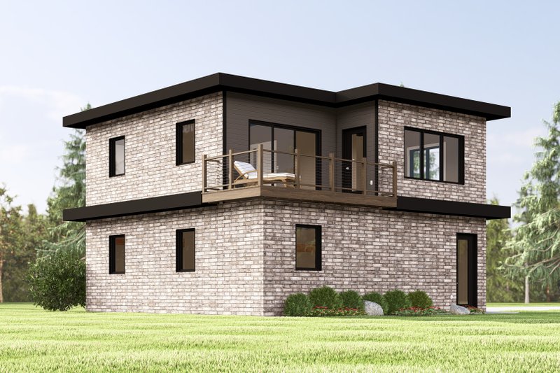 House Design - Exterior - Other Elevation 2 for Contemporary House Plan #1064-354 - 2 bed, 1 bath