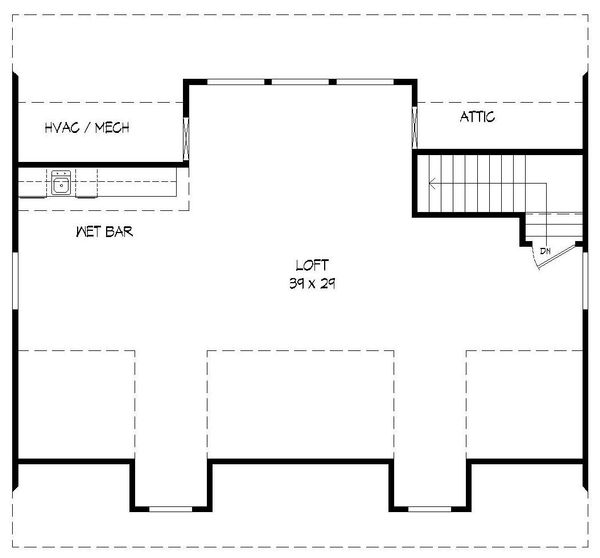 House Blueprint - Country Floor Plan - Upper Floor Plan #932-152