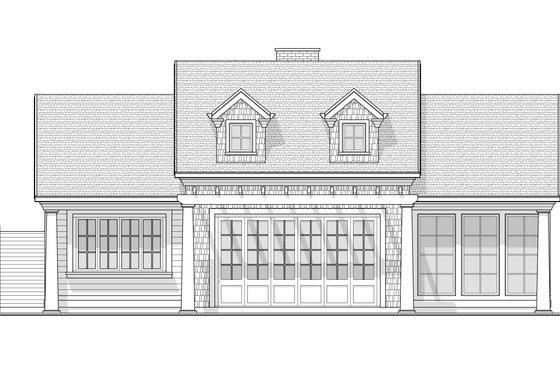 Exterior - Front Elevation 6 for Beach House Plan #1114-31 - 1 bed, 1 bath